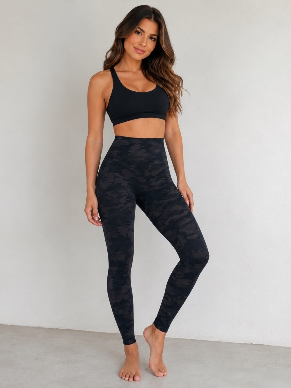 Spanx Look At Me Now Camo Seamless Leggings Size Large